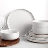 Zulay Kitchen Terra Stoneware 32-Piece Dinnerware Set, Artisanal Ceramic Plates