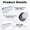 BOXOB 2 x Replacement Gate Wheels, Iron and Rubber, Directional