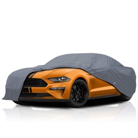 Car Cover for Ford Mustang 1969-1973 Hardtop Coupe 2-Door / 5 Layer Semi Custom Fit Full Coverage Heavy Duty All Weather Protection Breathable Dust Wind Shield