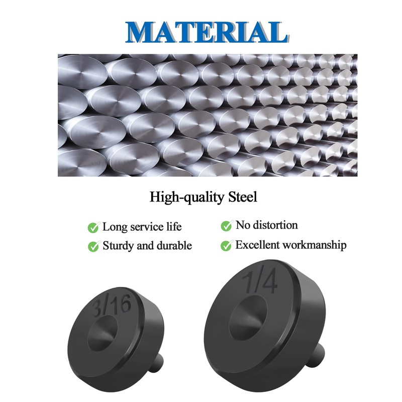 Tnisesm Steel Adapters Suit for 3/16, 1/4 Double & Single