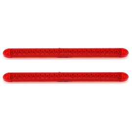 [ALL STAR TRUCK PARTS] 2x Submersible Red 46 LED Light Bar Stop Turn Tail 3rd brake Light Truck Trailer 17"