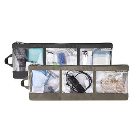 Travelon Set of 2 Accessory Organizer, Black/Nutmeg, One Size