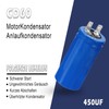 Iruihoo CD60 Motor Capacitor 450µF 450V Capacitor 50/60Hz Starting Capacitor