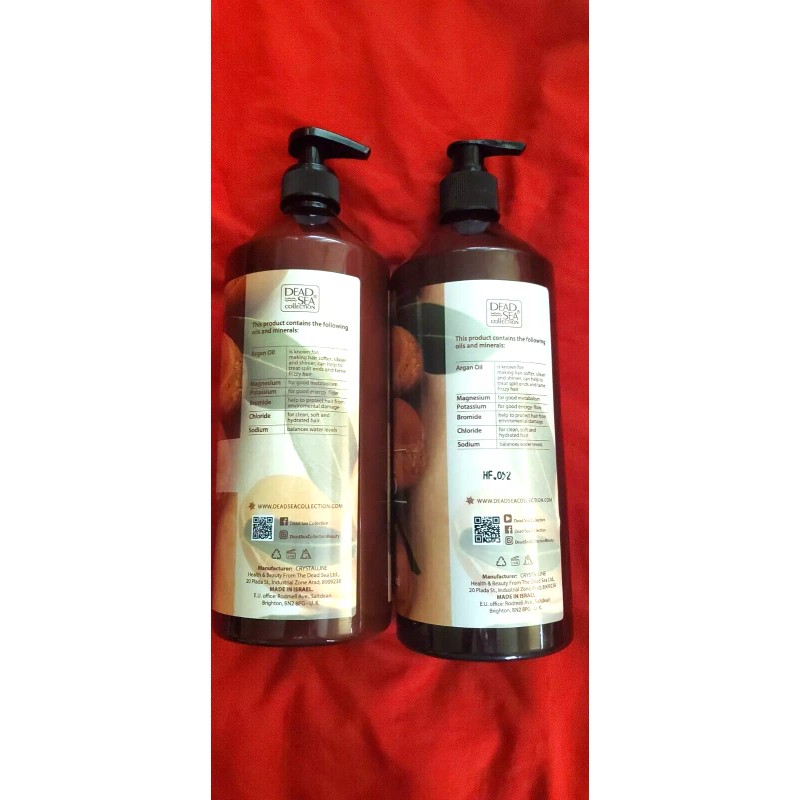 Dead Sea 2 PACK DEAD SEA COLLECTION ARGAN MINERAL SHAMPOO