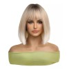Jorla Peluca Corta De Encaje Frontal Bobo For Mujer, Rubio