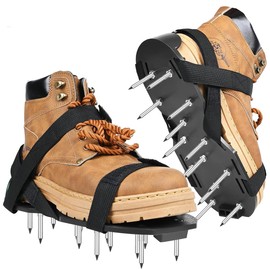 miaomiao Lawn Aerator Shoes, Nail Shoes, Free Installation, Aerator for Lawn with Adjustable Velcro Fastening, Lawn Aerator Shoes