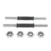 Threaded Dumbbell Rubber/Chrome Handles, Adjustable Dumbbell Bar Handles for Gym