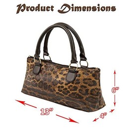 Primeware Wine Clutch Bag (Thermal Insulated) Trendy Women’s Carry Tote | Holds Red & White 750mL Bottles | Trendy Fashion | Incl. Portable Waiter-Style Corkscrew (Cougar)