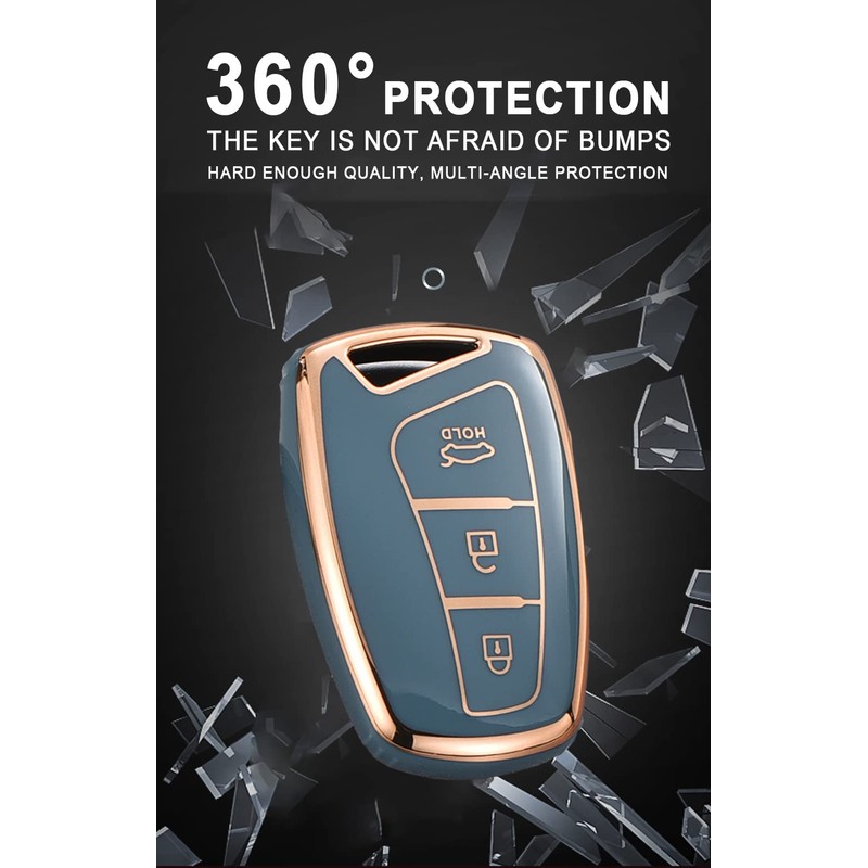 ontto TPU Car Key fob Cover Fit for Hyundai Grand