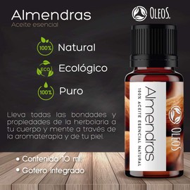VIDA SCENTS OLEOS Aceite Esencial de Almendras 10 ML 100% puro y natural