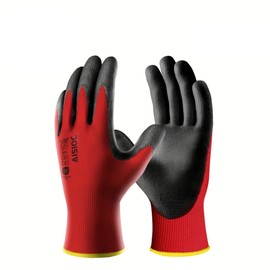 12 Pairs PU Coated Heavy Duty Work Gloves for Men and Women. Breathable Safety Working Gloves with Grip for Construction, Gardening, Cleaning, Mechanics, General Purpose