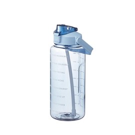 2L Water Bottles,68oz Sports Gym Drink Container,Half Gallon Motivational Water Bottle,Water Bottles with Straw,Sahara Sailor Water Bottle,Workout Water Bottle with Time Stamp (Black)