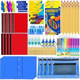 4 Set Back to School Supplies Kit for Middle High School Student Bulk Back to School Essentials Includes Notebook Markers Pencil and Much More School Supplies Students