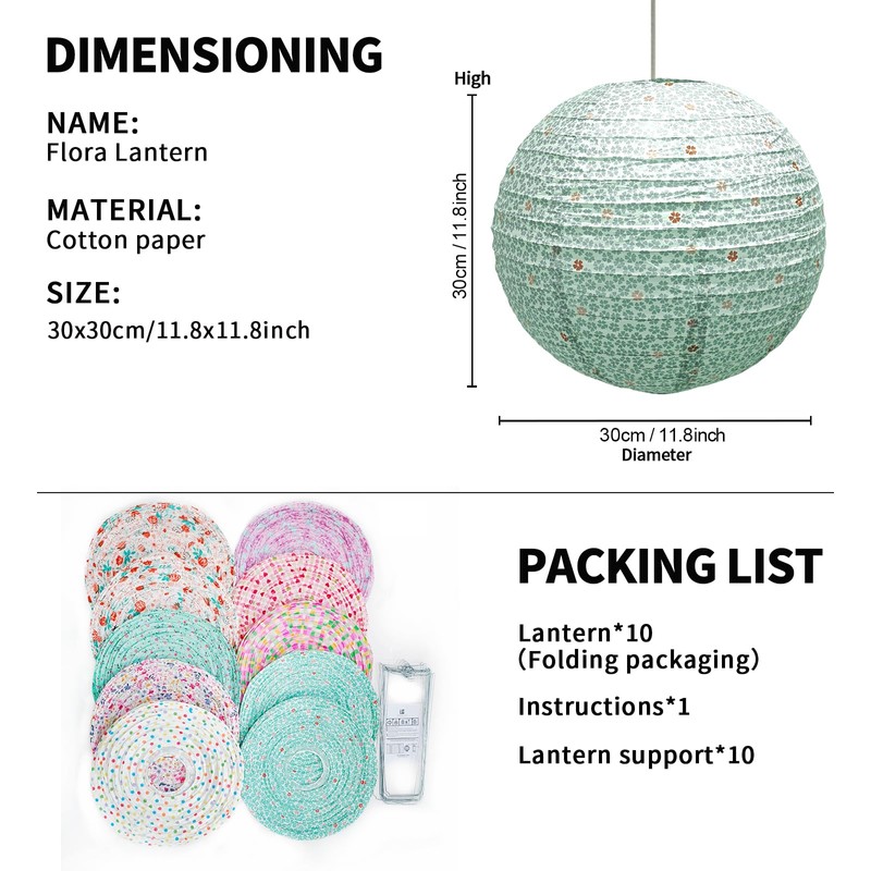 Paper Life, Foldable paper lanterns suitable for parties, weddings, classrooms,