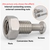 10 Pieces Threaded Insert Reducing Nut, M12 X 1.75 Female