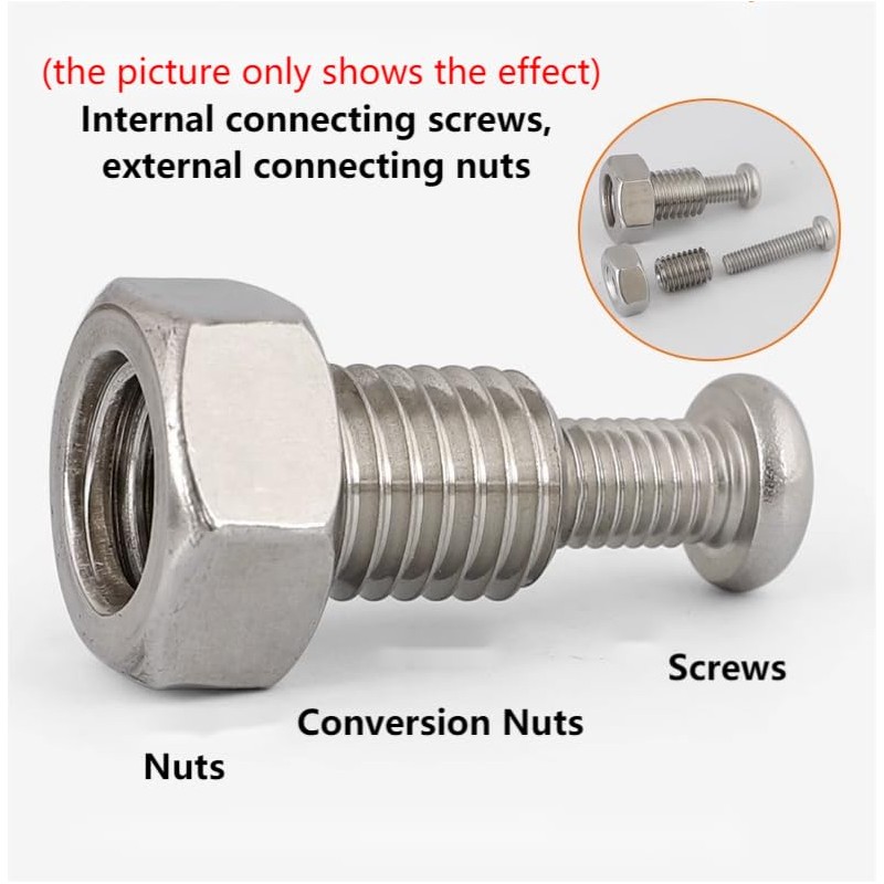 10 Pieces Threaded Insert Reducing Nut, M12 X 1.75 Female