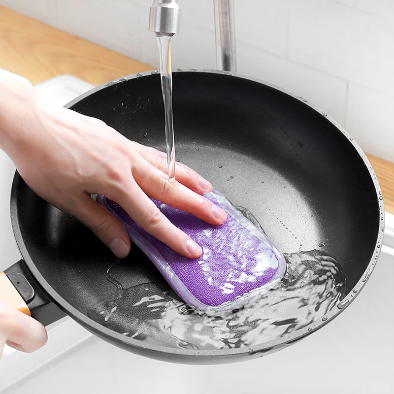 Paquete de 6 esponjas multiusos para cocina, 6 colores, esponja