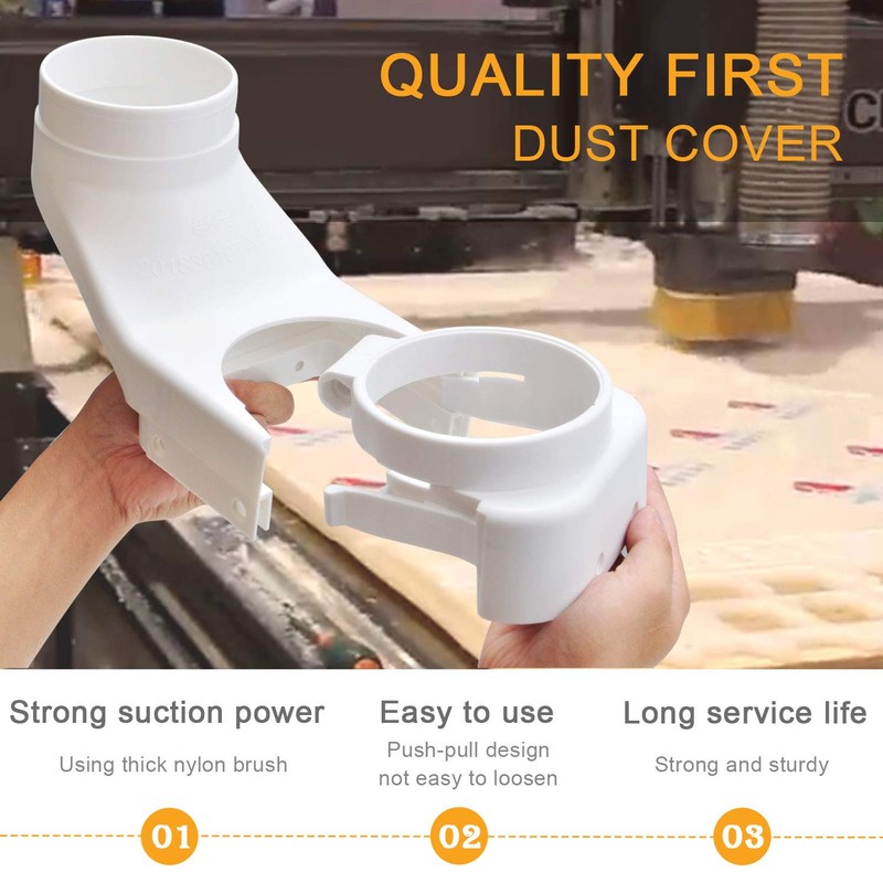 Daedalus NL330 - zapato de polvo CNC, 80 mm, color