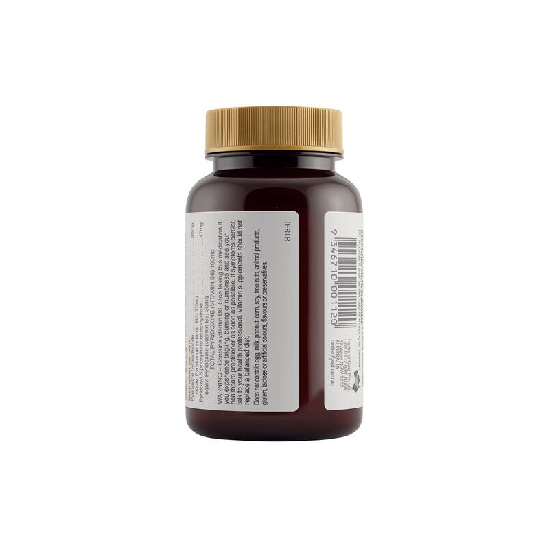 Herbs Of Gold Vitamin B6 100mg 60 Tablets
