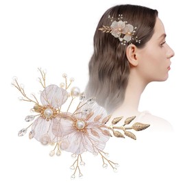 FASELE Flower Flower Hair Clip, Duck Bill Clip, Bangs, Hair Arrangement, Bridal, Hair Ornament, Hair Clip, Recitals, Hair Accessories, Weddings, Parties, School Entrance Ceremonies, Graduation