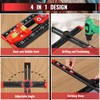 Meticuloso 4 in 1 Drilling Positioning Ruler, 23.5in/59.7cm Adjustable T-Square,