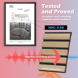 Art3d 2-Pack 94.5" x 24" Acoustic Wood Panels for Wall, Soundproof Wood Slat Panel for Wall and Ceiling, 3D Fluted Sound Absorbing Paneling for Interior Wall Decor, Living Room, Bedroom - Peach