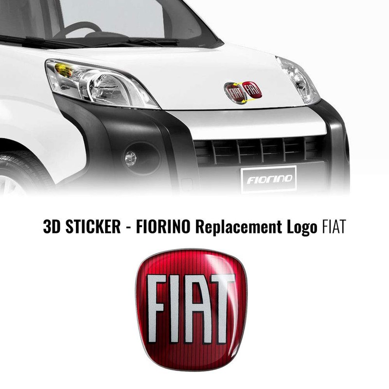 Fiat AMS 32022 Professional 3D Replacement Logo Front + Rear