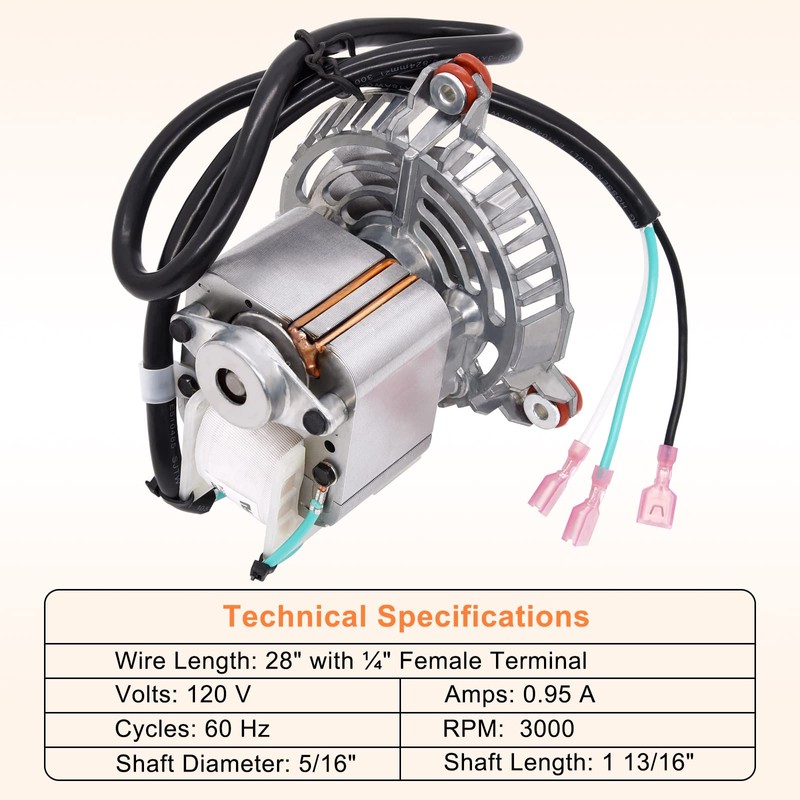 Criditpid Replacement 3-21-08639 Combustion Blower Motor for Harman P68, XXV,