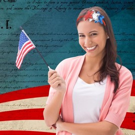 Independence Day Headband Blue Red Headbands 4th of July Hairband Glitter Star Hair Hoop for Independence Day Patriotic Hair Accessories (Star, Size 1)