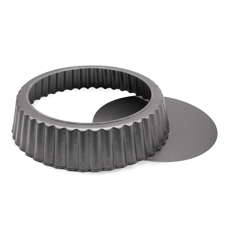 GRANDWISH 2-Piece Deep Pie Tin, Loose Bottom Pie Dish, Nonstick