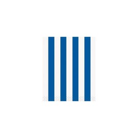 Striped Beverage Paper Napkins - 5" x 5", Royal Blue, 16 Pcs