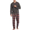 Vlazom Men's Pajamas Set Long Sleeves Soft Pj Top and