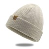 WindTour Knit Hat, Autumn and Winter, Ribbed, Thick, Double Layer