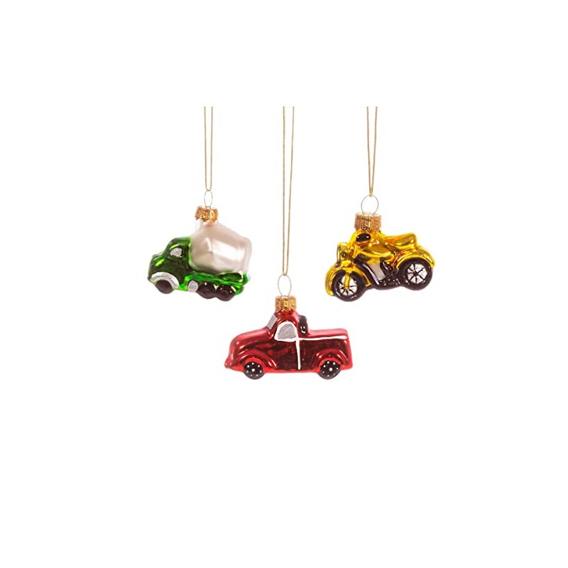 Sass & Belle Vehicles Mini Shaped Bauble - Set of