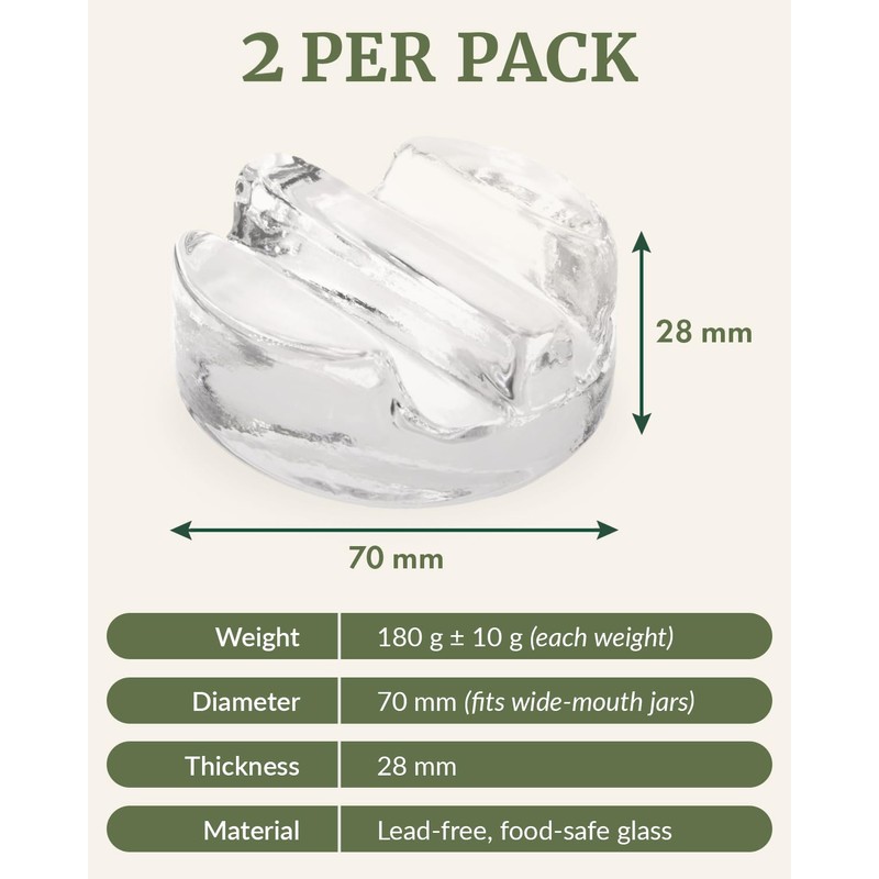 Elementi Fermentation Weight Set of 2 - Easy to Use
