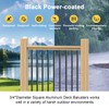 CKE 26" Square Deck Balusters, 30 Packs Black Aluminum Deck