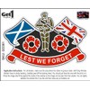 Poppy Day Car Window Sticker with Poppy Scotland Flag Union