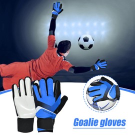 Goalkeeper Gloves, Latex Goalie Gloves for Adult, High Performance Strong Grips Football Training Mittens for Athletes Boys Women Men Children Adults