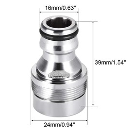 sourcing map Brass Garden Hose Quick Connector Nozzle Pipe Adapter 20mm Dia Female Threaded 2pcs