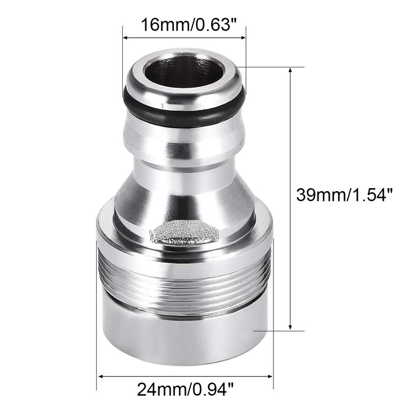 sourcing map Brass Garden Hose Quick Connector Nozzle Pipe Adapter