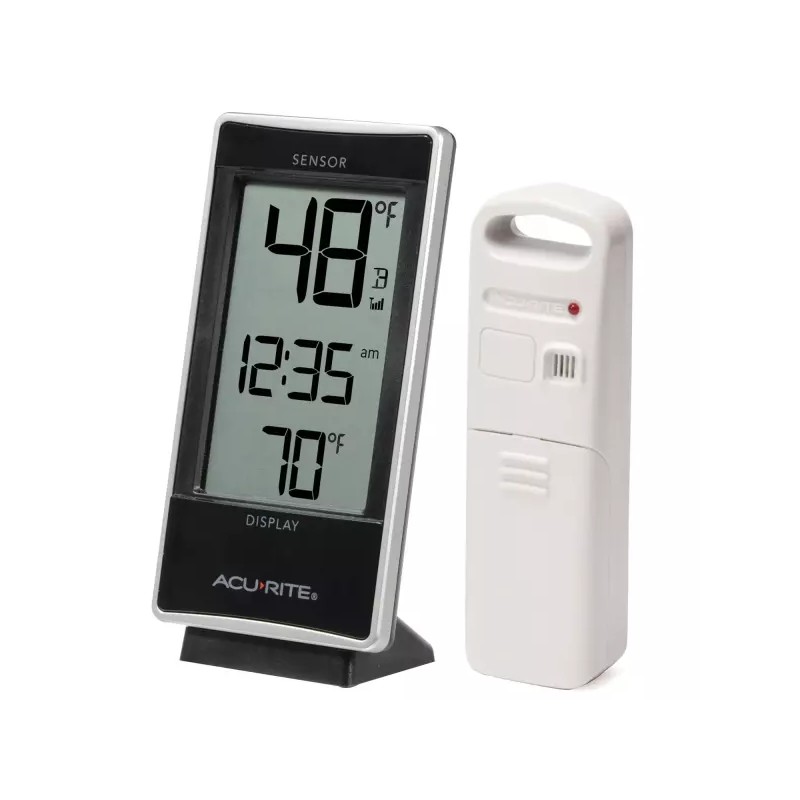 AcuRite 실내외 온도가 있는 AcuRite 02059M 디지털 온도계 흰색 [Multi-Sensor