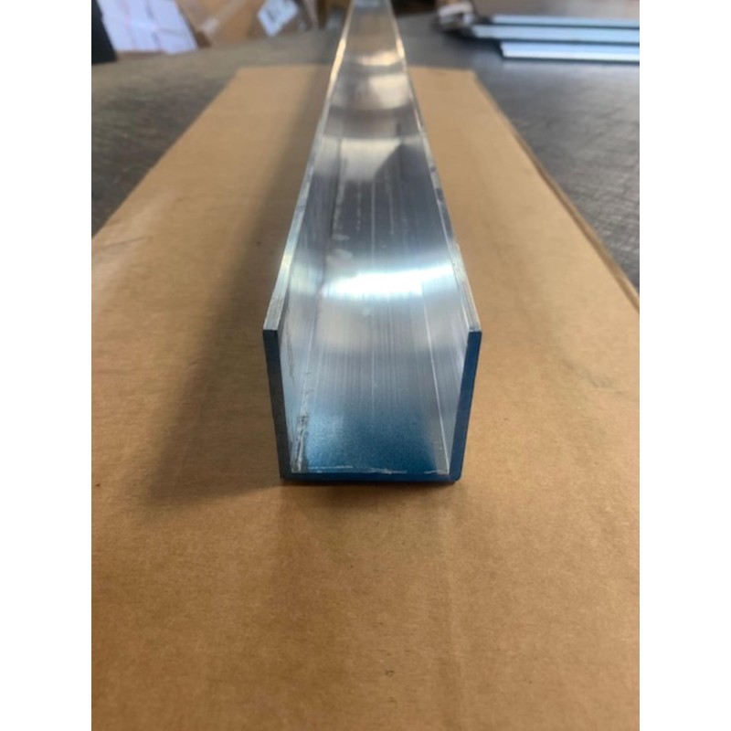 1/8" Thick x 2" x 2" Aluminum Channel, 6061-T6 Aluminum