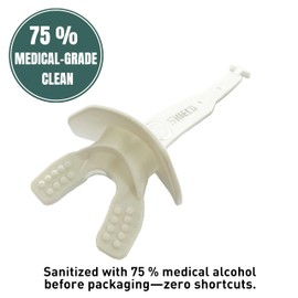 O Shield Mouthguard Airtight with Strap and Vortex Design, Generating Enough Airflow, Professional Stylish Ergonomic Fashion, White