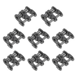 uxcell 8Pcs #40-2/08A-2 Double Chain Offset Half Link Roller 12.7mm Pitch Carbon Steel Master Connector Links for 08A-2/#40-2 Chain