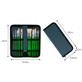 INNSPIRO Set of 10 Artist Brushes with Case