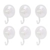 Suction Cup Hooks 6 Pack Clear Shower Hook Reusable Hanger