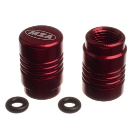 Valve Cap Set (2 Pieces) Aluminium Red Anodized – MZA Design Hat (including O-Ring/Seals