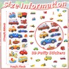 36 Sheets 3D Transportation Stickers for Kids - 900+ Car,