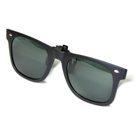 Grandios GD-CLGL Clip-on Sunglasses, Polarized Men's, Ultra Lightweight, Flip-up from Above Glasses, Wellington UV 400 Protection, Women's, green