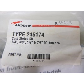 Andrew Type 245174 Cold Shrink kit 1/4, 3/8, 1/2, 7/8 TO  Antenna - Lot of 3